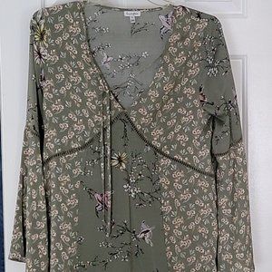 love, Fire Long, Bell Sleeved Dress